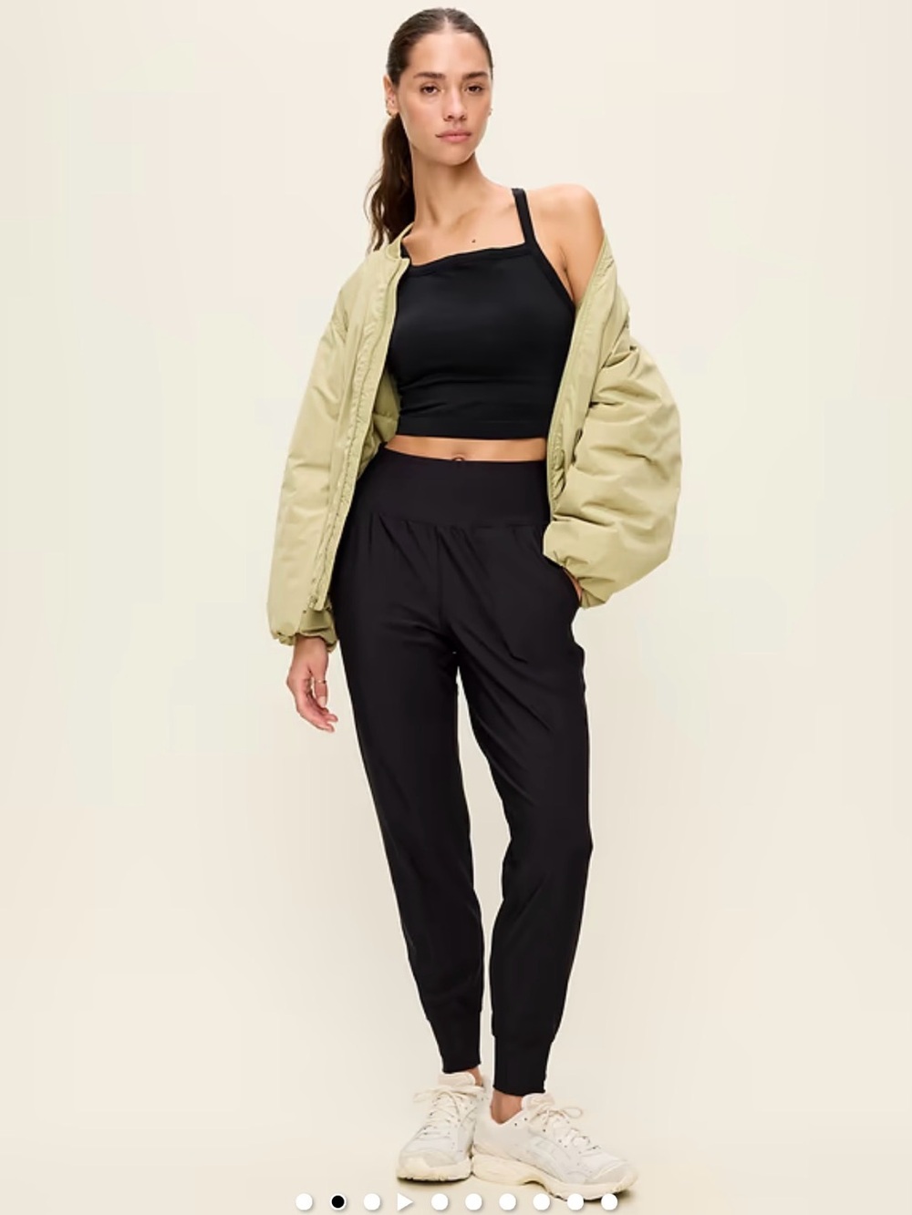 Old Navy High Rise PowerSoft Full-Length Front Pocket Active Jogger Go-Dry M